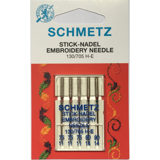 Schmetz Gold Embroidery Home Machine Needles - Size 14 - 15x1, 130/705 H-ET  - 5/Pack