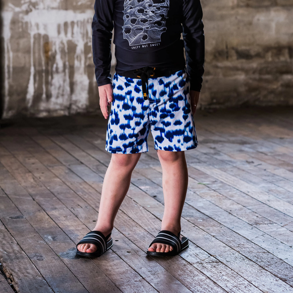 Rock Your Kid - Foam Boardshorts - White/Navy