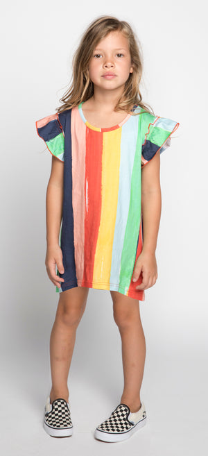 Missie Munster - Happy Dress - Rainbow Stripe