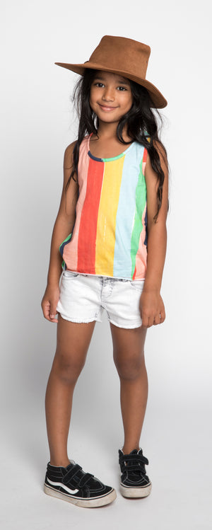 Missie Munster - Summer Singlet - Rainbow Stripe