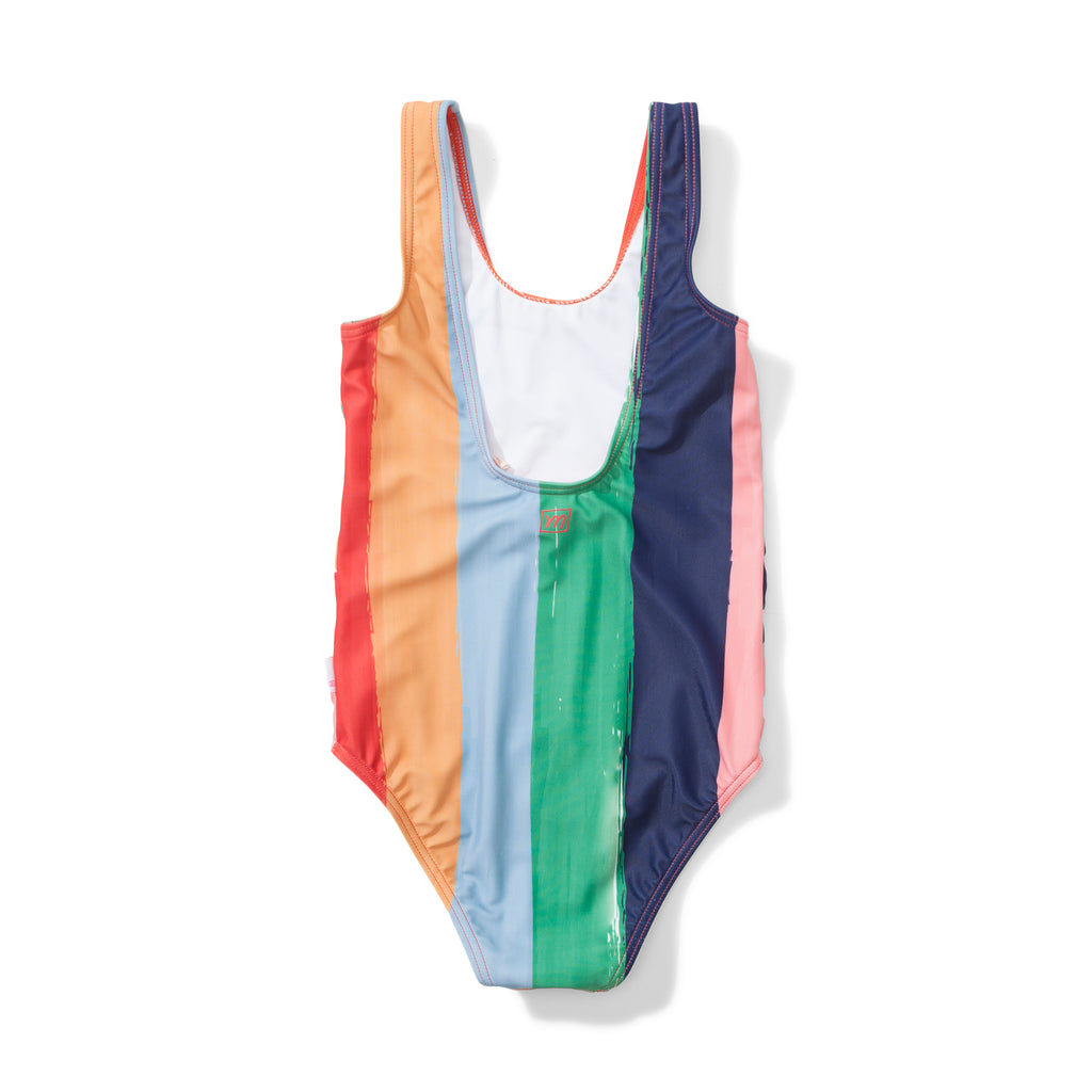 Missie Munster - Sunshine One Piece - Rainbow Stripe summer girls swimwear fashion