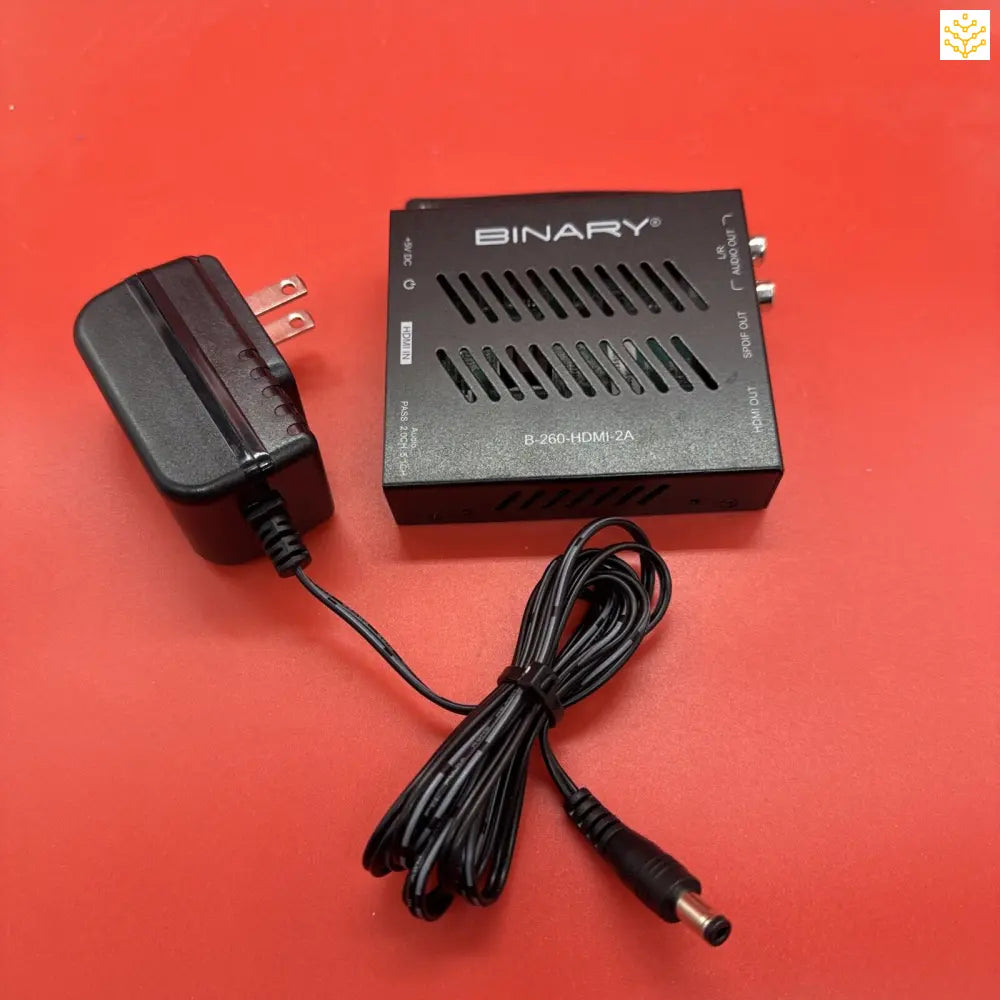 Binary B-260-HDMI-2A 4K HDR Audio Extractor + AC Power Adapter