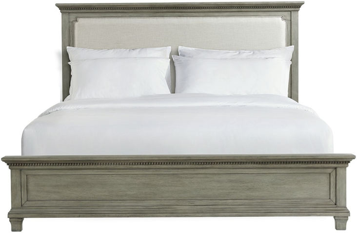 Elements International Crawford Queen Panel Bed in Gray