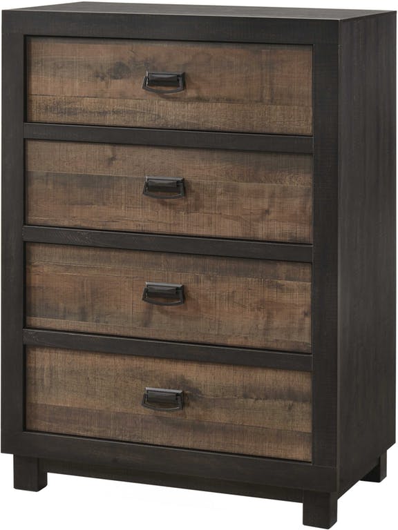 Elements International harlington 4 Drawers Chest in Rustic Gray