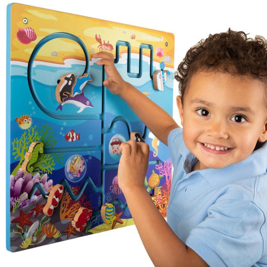 HABA Sensory Wall - Acrylic Gears Toy, Wall Panel Toys