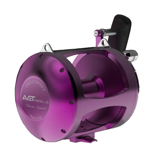 Avet EXW 30/3 Lever Drag Big Game Reel in Purple | Right Hand