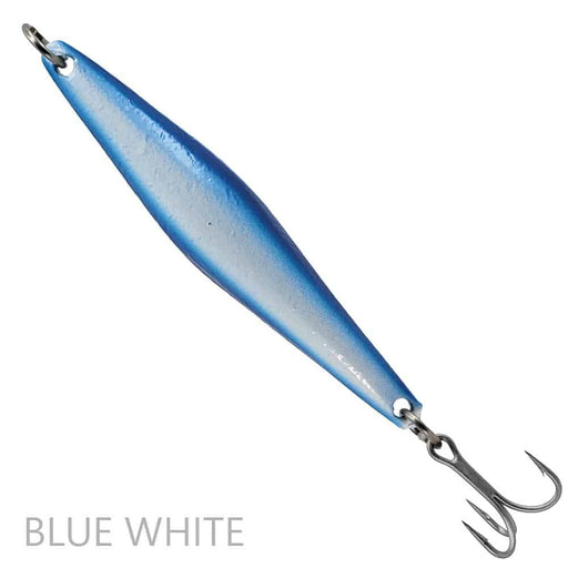4pcs 3oz Blue Mackerel Fishing Spoons Treble Hook Casting Krocodi