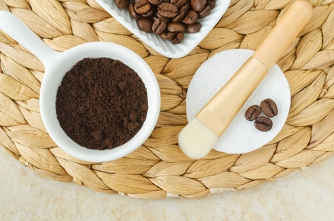 Ground coffee beans theobromine caffeine