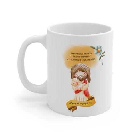 Christian mugs featuring religious symbols and verses. Perfect for daily reminders of faith.
