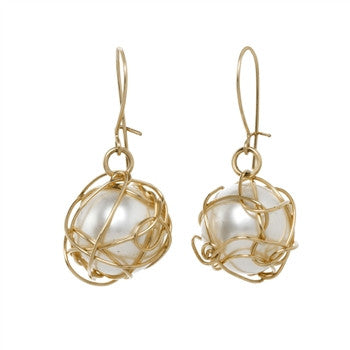 Catherine Canino 18k Gold Swarovski Crystal Drop Earrings – Favery