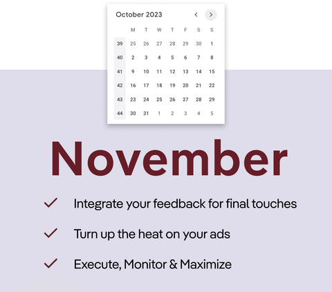 November calendar graphic