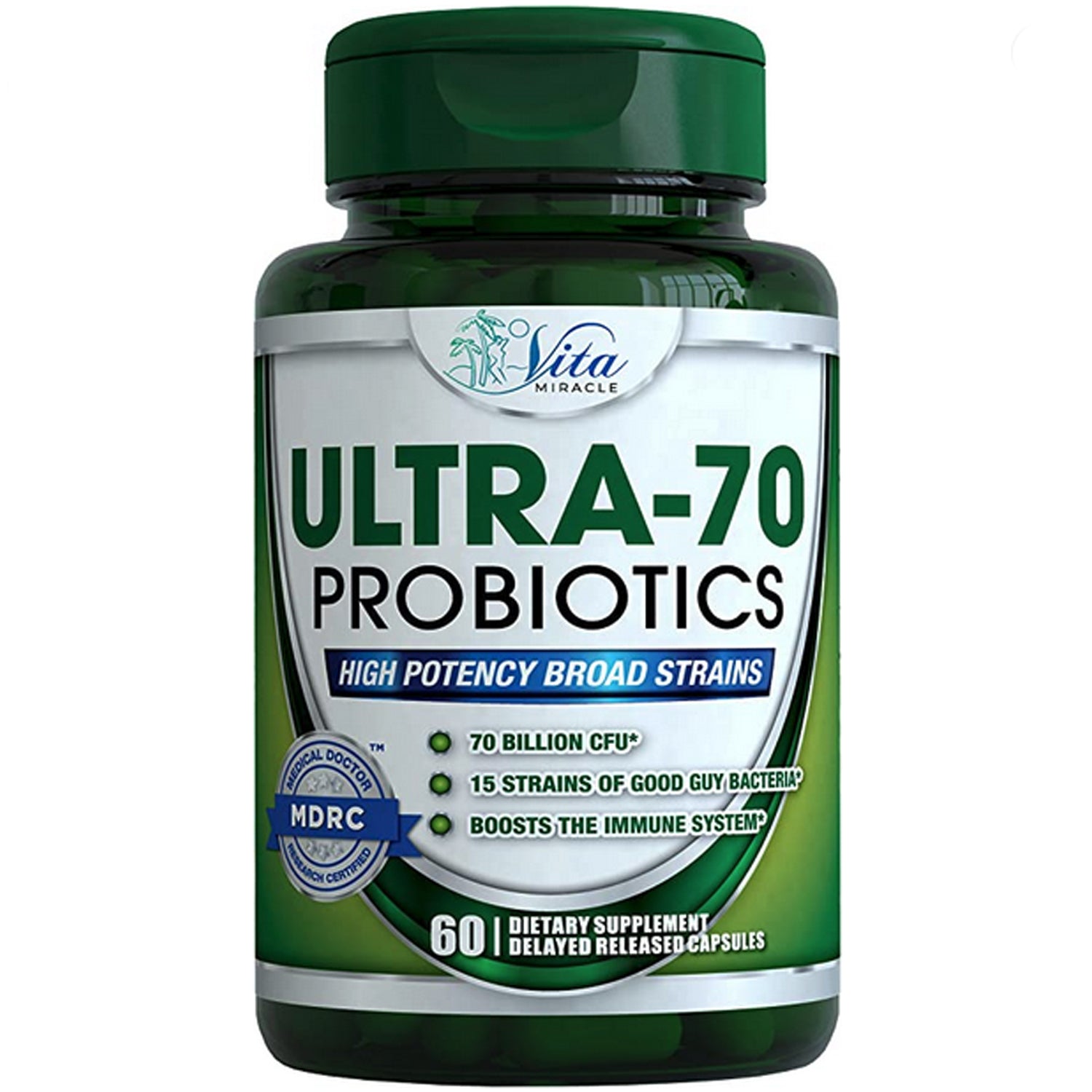 ULTRA-70 PROBIOTICS FOR WOMEN & MEN 70 BILLION CFU - VitaMiracle product image