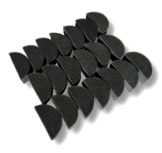Black Sponges High Density Round 20 Pieces 40 Half Moon for Face and B –  Kryvaline Body Art Makeup