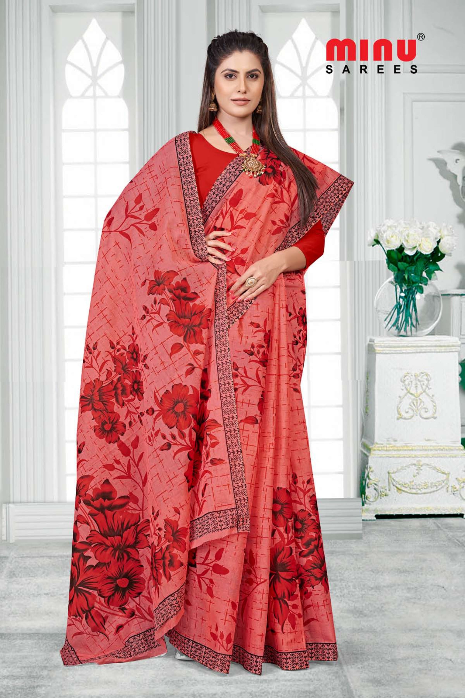 Best quality printed saree for women online 