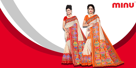 latest collection of saree for Durga puja
