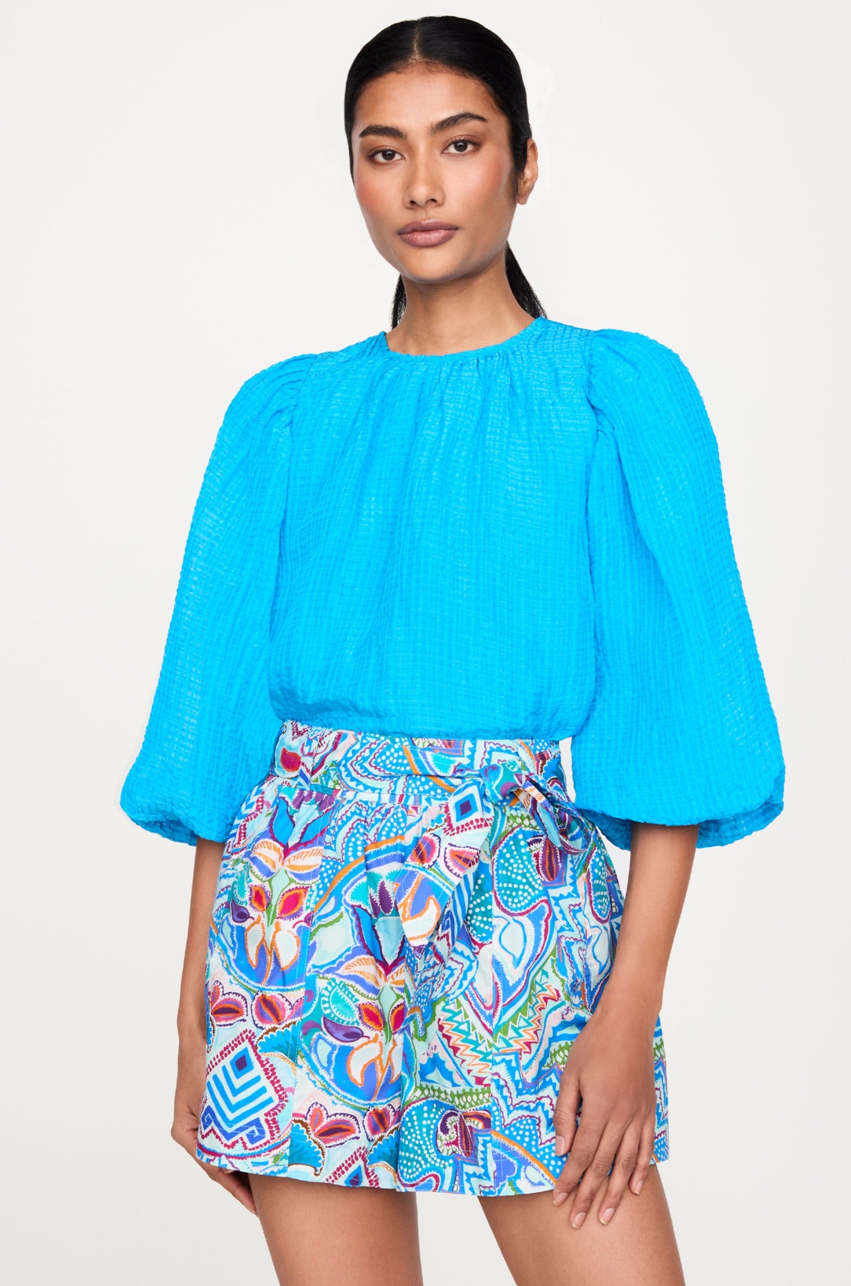 Shop Marie Oliver Harly Top In Bondi Blue