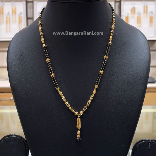 14.245gms SHORT BLACK BEADS 22K Yellow Gold – BangaruRani