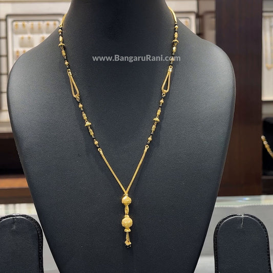 14.245gms SHORT BLACK BEADS 22K Yellow Gold – BangaruRani