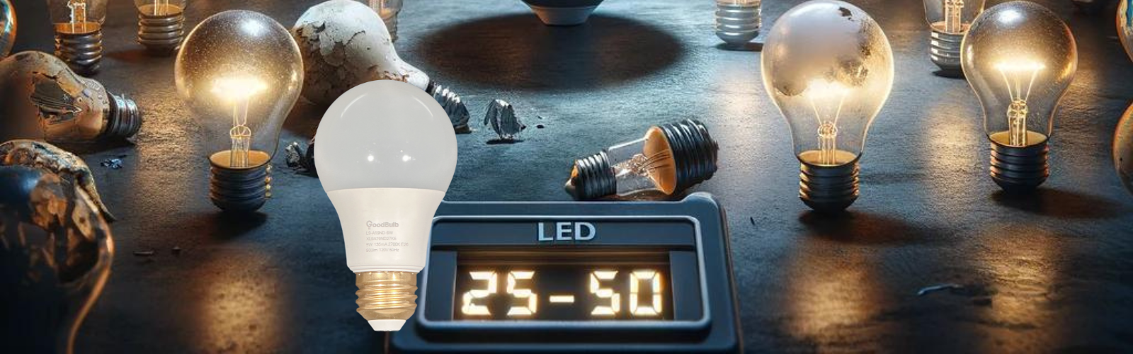 LED last longer, 25 to 50 times longer