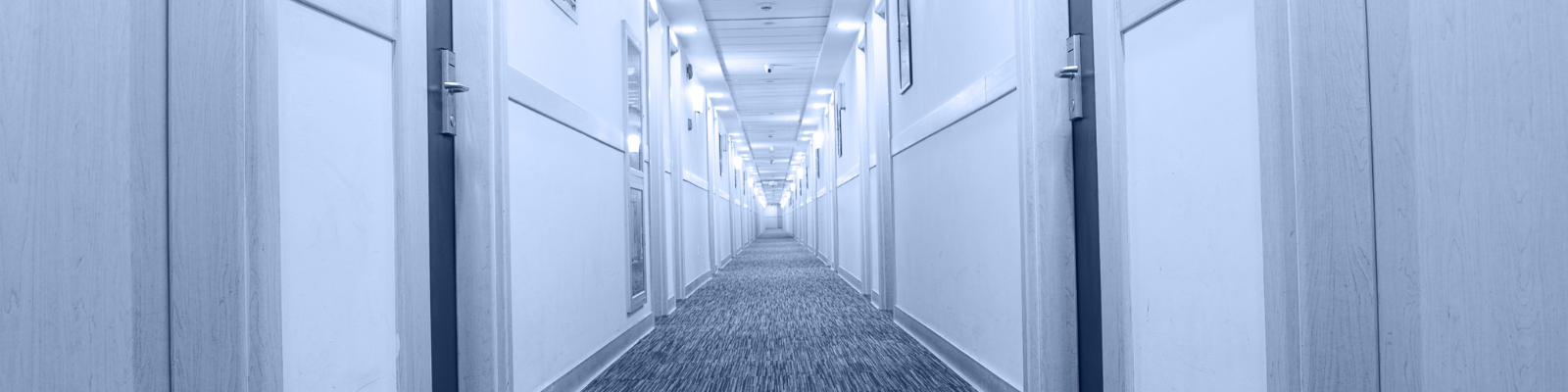 LED Savings with Light Bulbs Hotel Hallway