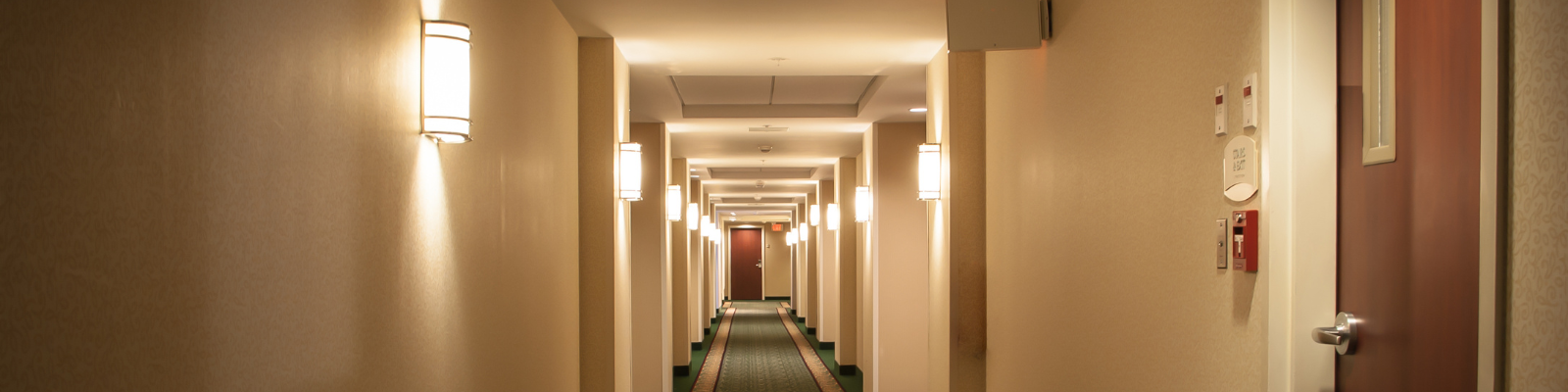 LED savings in hotel hallway lighting