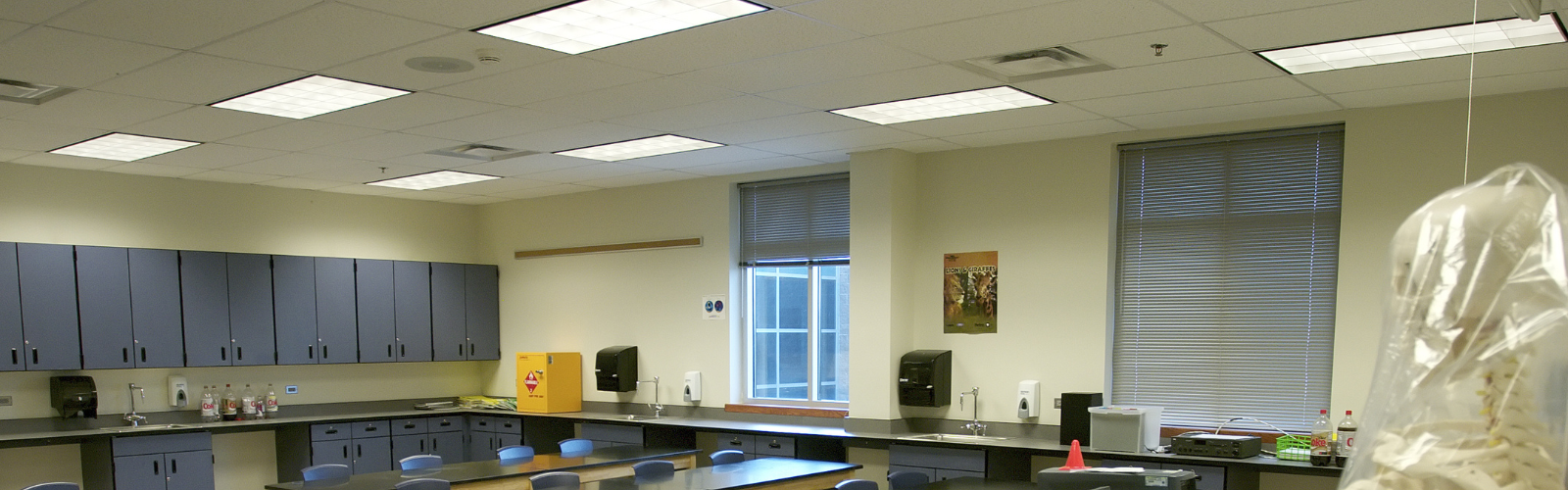 led panels in a school