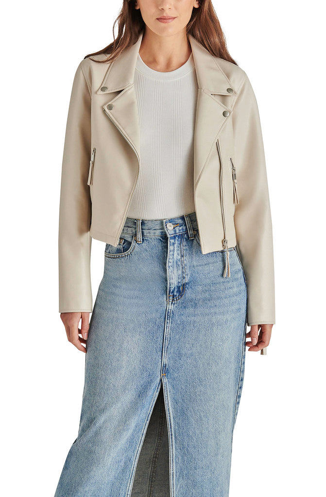 STEVE MADDEN IMAAN FAUX LEATHER BLAZER – E.Leigh's