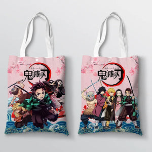 Demon Slayer Nezuko, Kocho Shinobu & Tomioka Giyuu Canvas Tote Bag (Variants Available) - House Of Fandom