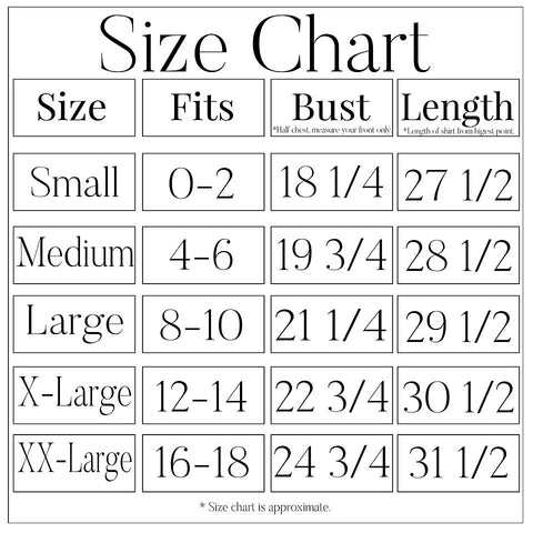 Size Chart - August Bleu