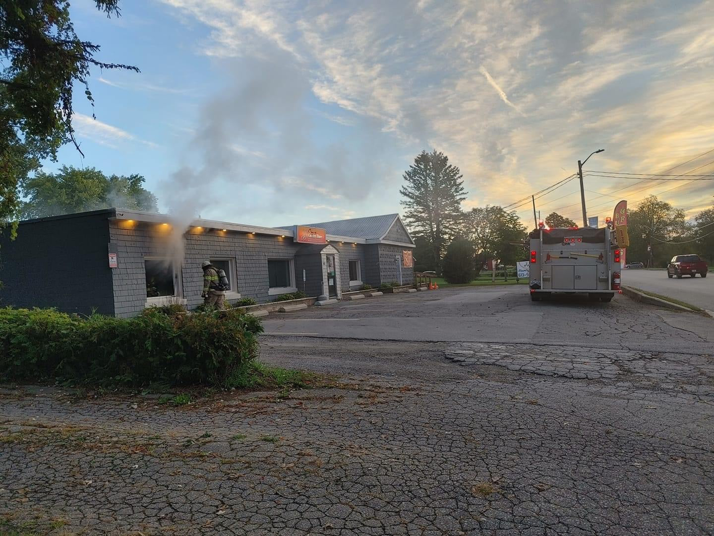 JJ's Country Diner during September 2021 fire