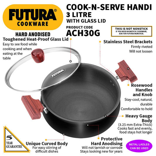 Hawkins Futura Hard Anodised Induction Roti Tawa 24cm 4.88mm IART24