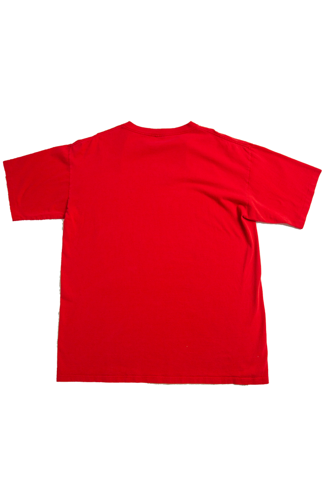 Catch some eyes and break some hearts in this super sick, super thick tee! Bright red in colour, this single stitch tee has a large Boss spell-out across the front with a giant B behind it. 
