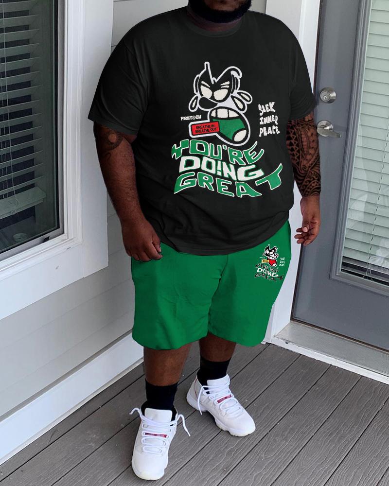 Casual Street Hip Hop Plus Size Set