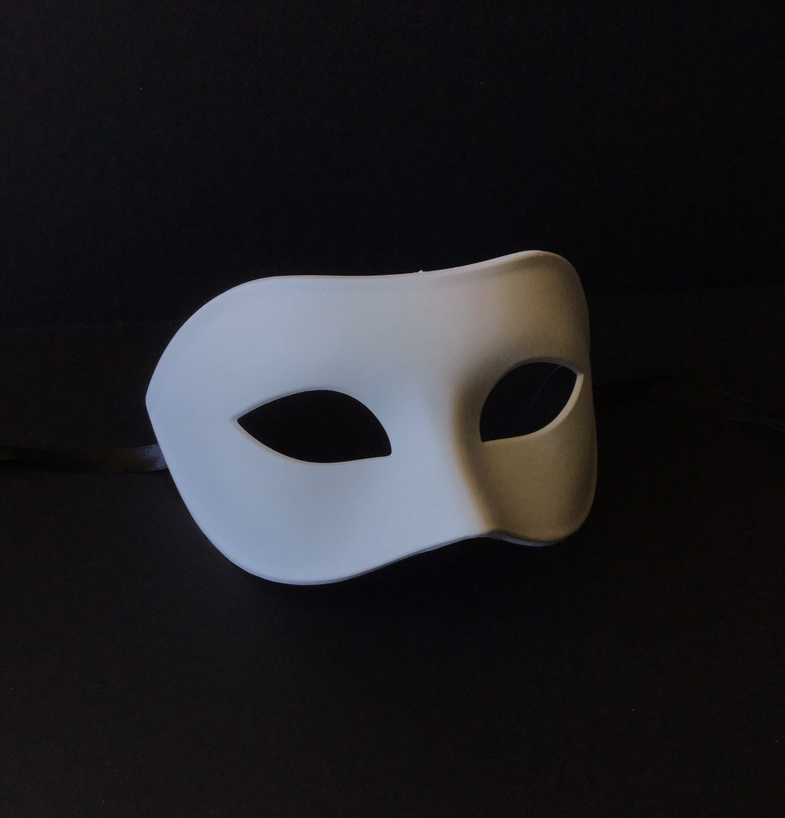DIY Tragedy Venetian Masquerade Mask White