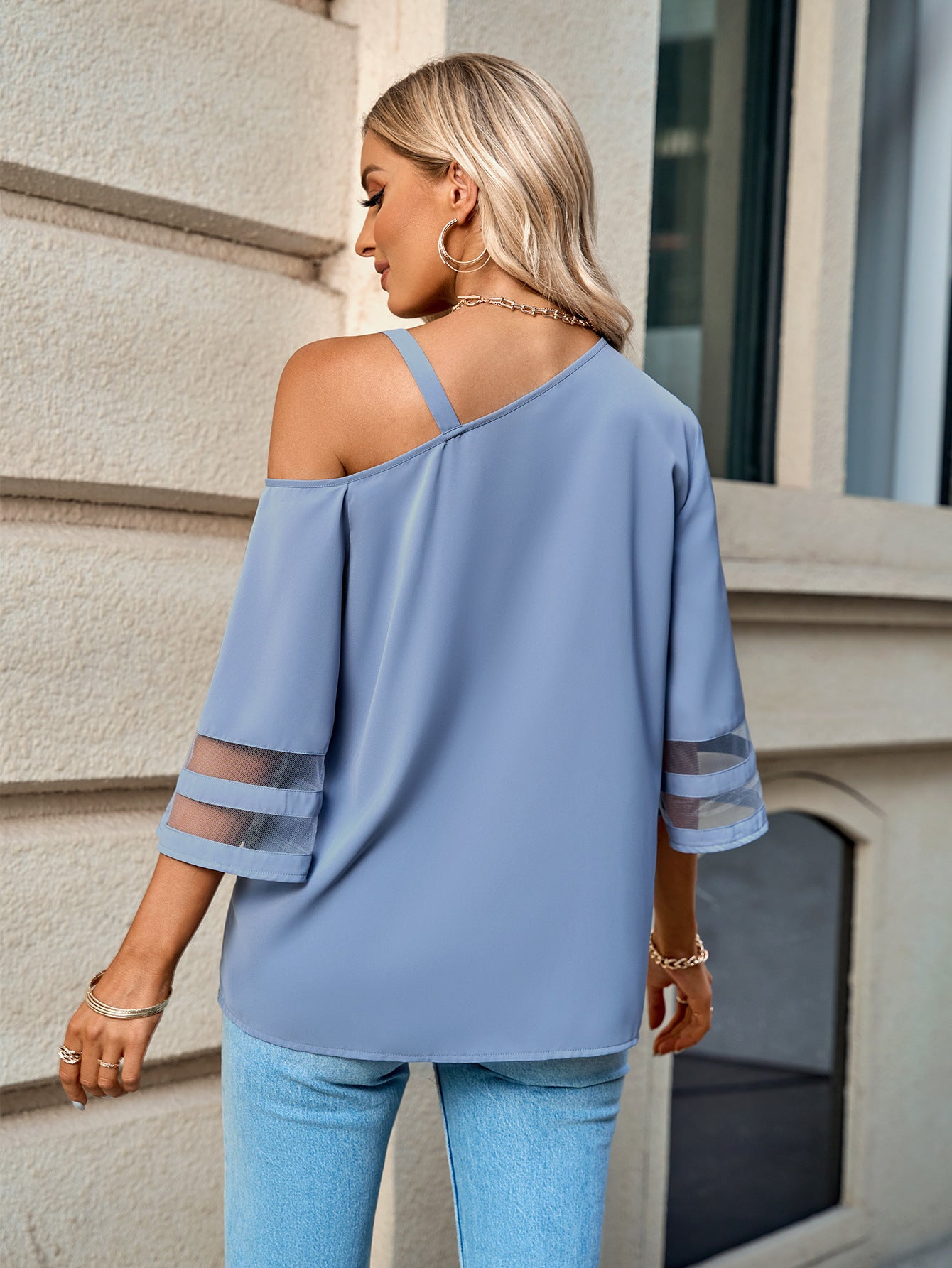 acka sheer over flare blouse