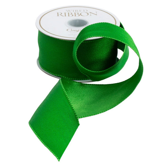 Grosgrain Ribbon 1 Inch Solid Color Classical Green #579 Double Sided  Ribbon