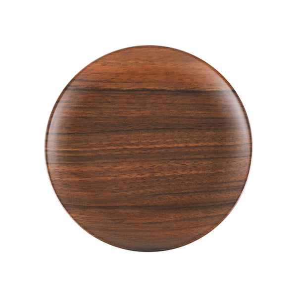 Zicco Round Plate, Brown Wood