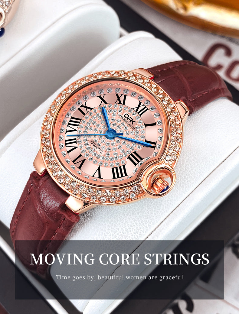 seksy ladies rose gold watch