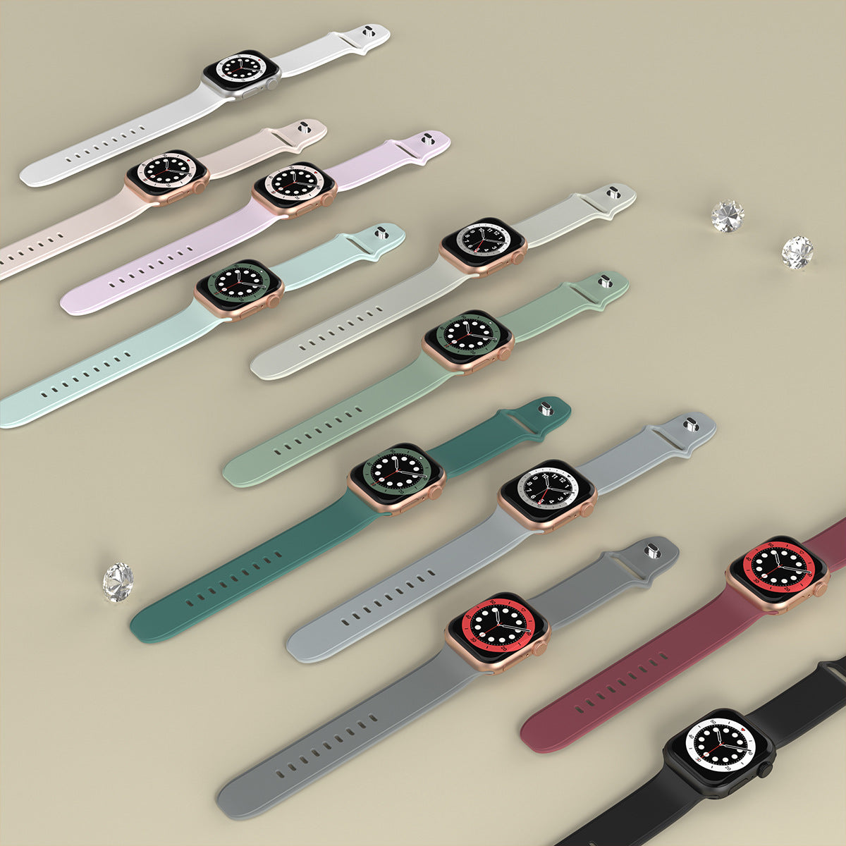 силиконовые ремешки для Apple Watch