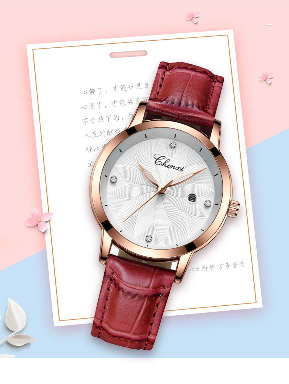 ladies watches leather strap