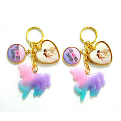ombre unicorn keychains custom