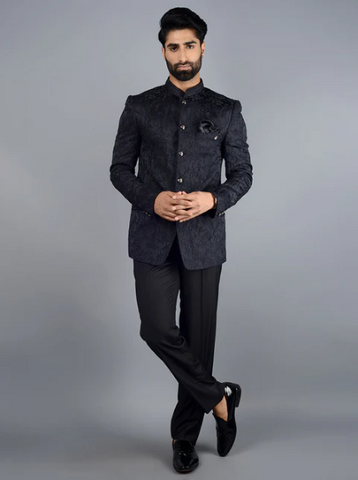 black jodhpuri suit for men