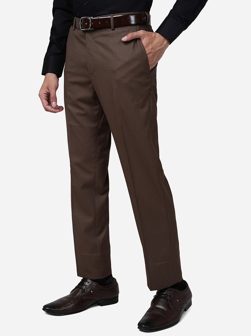 Brown Wash & Wear Slim Fit Trouser – Diners Pakistan