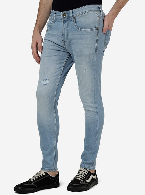 Slim-fit five-pocket trousers in cotton denim | GIORGIO ARMANI Man