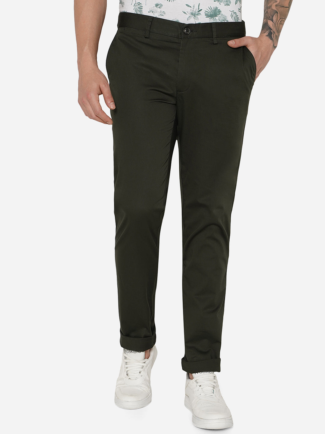 Buy Olive Green Trousers  Pants for Men by NETPLAY Online  Ajiocom