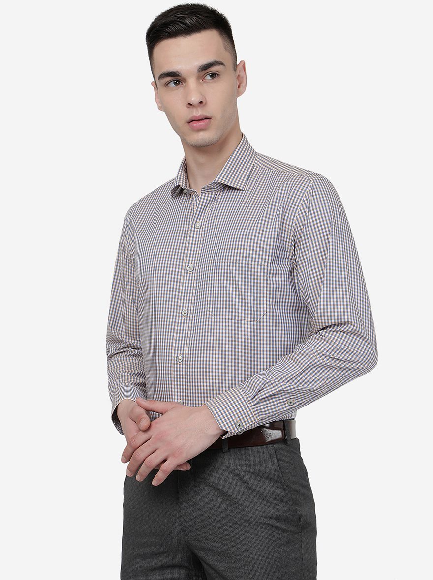 Buy Men Blue Regular Fit Formal Shirts Online - 172955