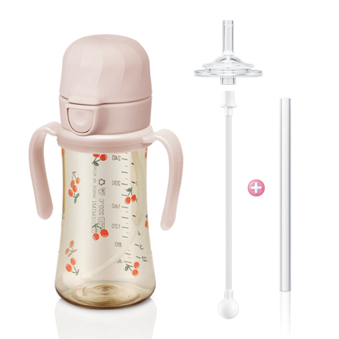 Korea Grosmimi PPSU Baby Bottle Drinking Straw Cup Anti-choke and Anti-drop  Grosmimi Baby Bottle