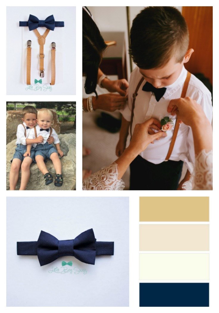 ring bearer outfits with suspenders navy