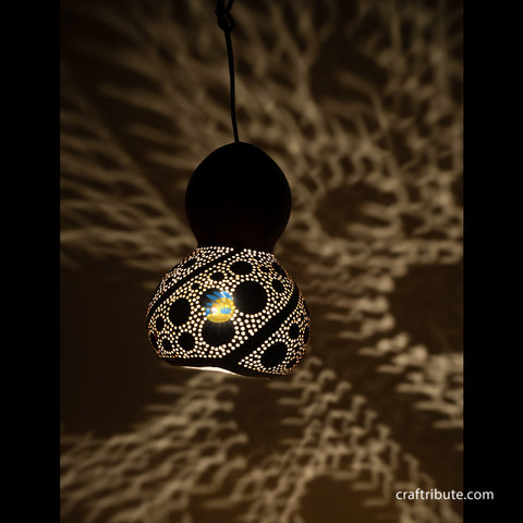 Tumba Lamp at Night - Play of light & Shadows