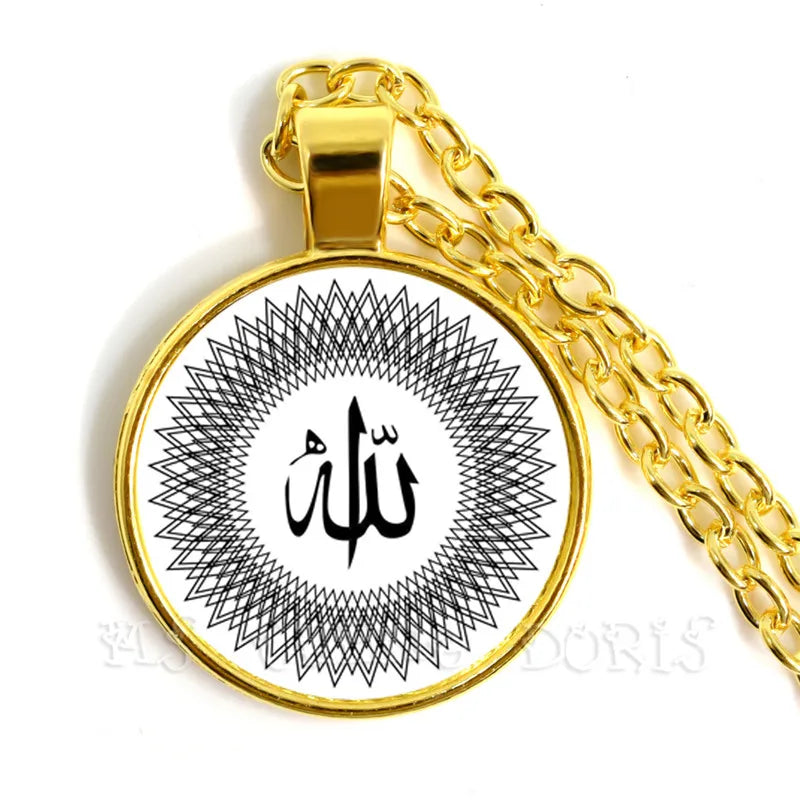Glass Muslim Islamic Allah Arab Muslim Necklace - Image 9